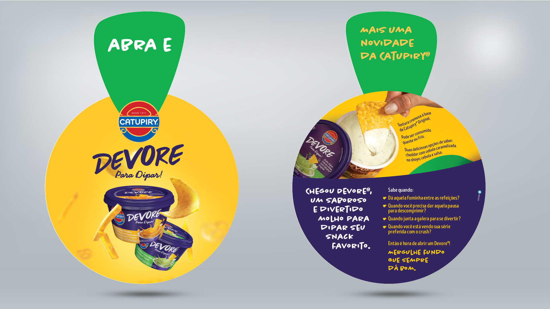 Imagem do sales kit de lançamento do produto Devore da Catupiry.