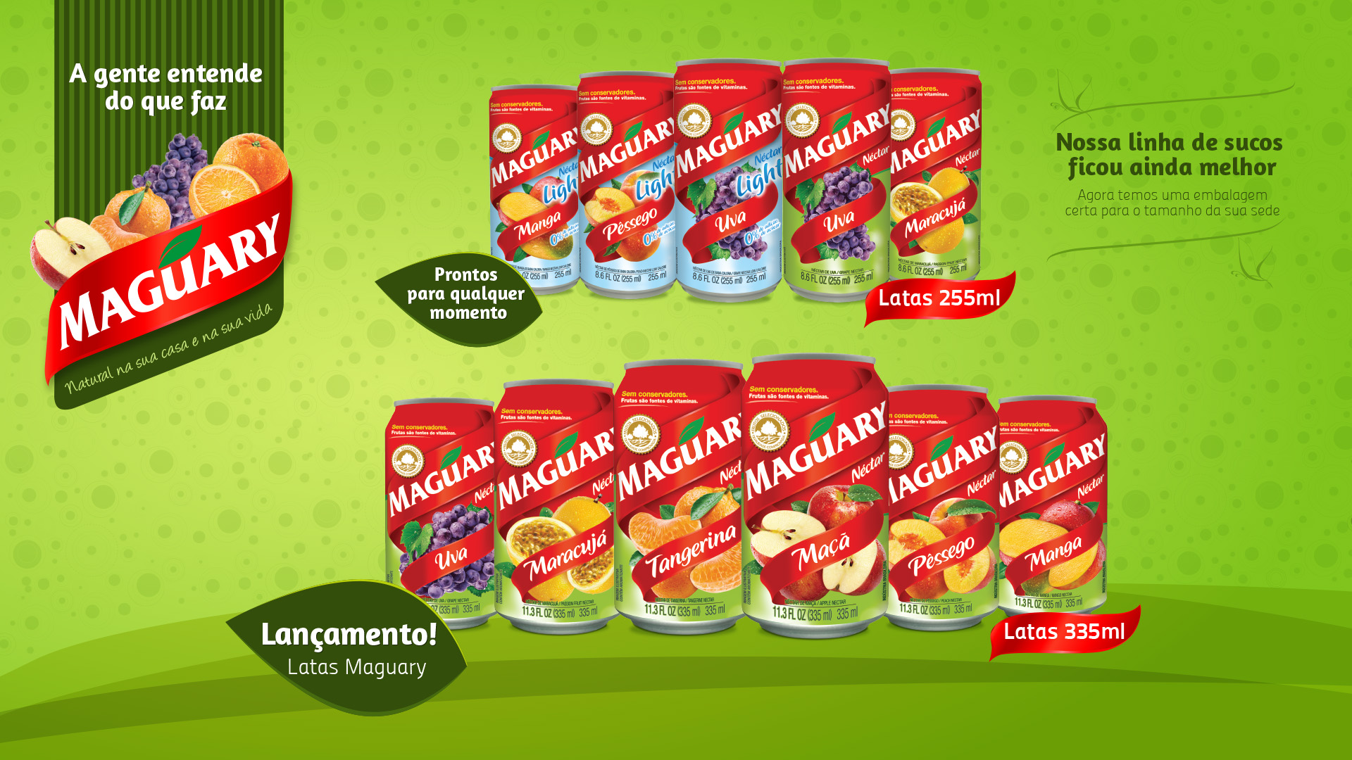 Imagem do key visual do press kit de lançamento de produtos Maguary.