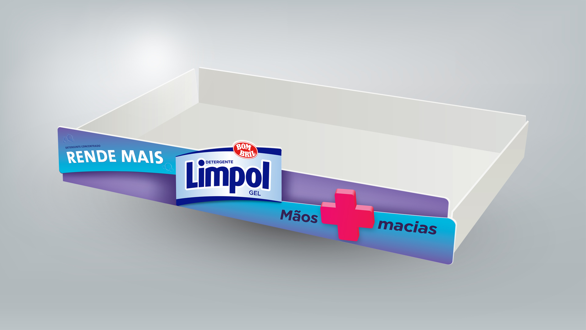 Imagem de bandeja glorifier Limpol do material para PDV Bombril.