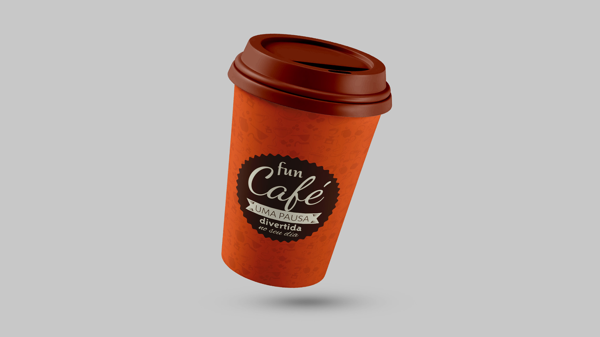 Imagem de copo de café com o logotipo Fun Café Wheaton.