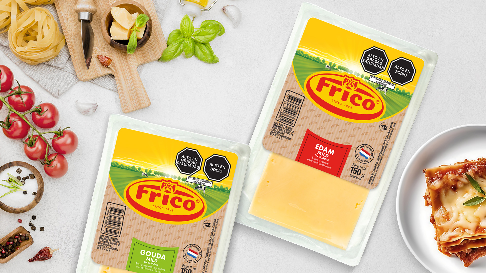 Embalagem de queijo fatiado Frico Peru feita pelo Estúdio E | agência de comunicação.