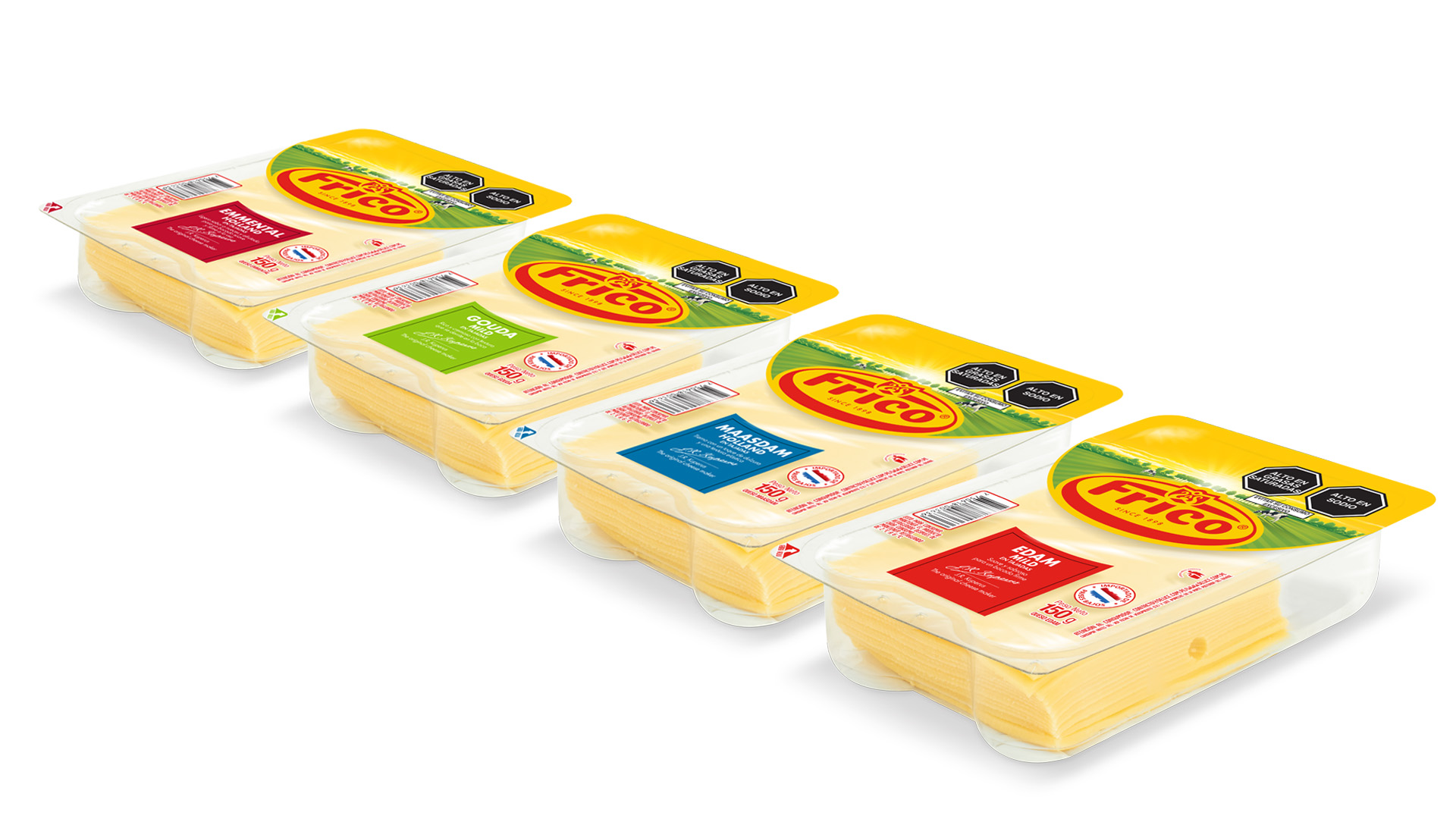 Embalagem de queijo fatiado Frico Peru feita pelo Estúdio E | agência de comunicação.