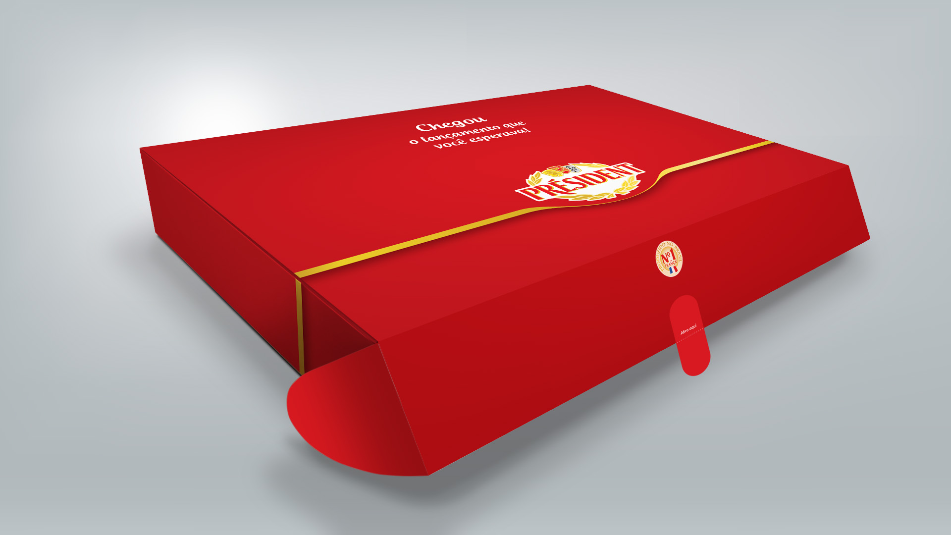 Imagem do sales kit de lançamento de produto Président Lactalis.