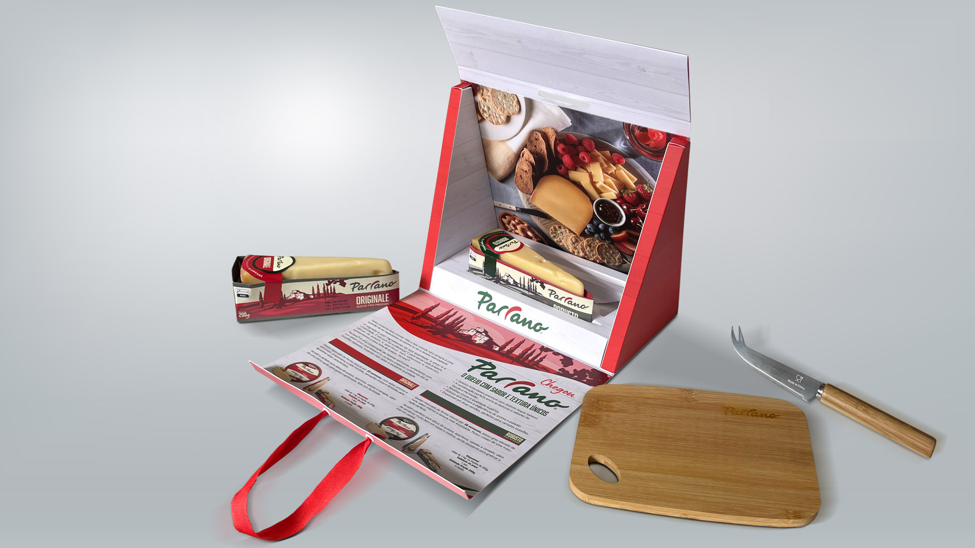 Imagem do sales kit da campanha de lançamento da marca Parrano no Brasil desenvolvida pelo Estúdio E | Agência de Comunicação