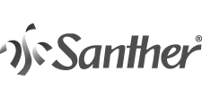 Logotipo Santher portfólio Estúdio E | Agência de Comunicação