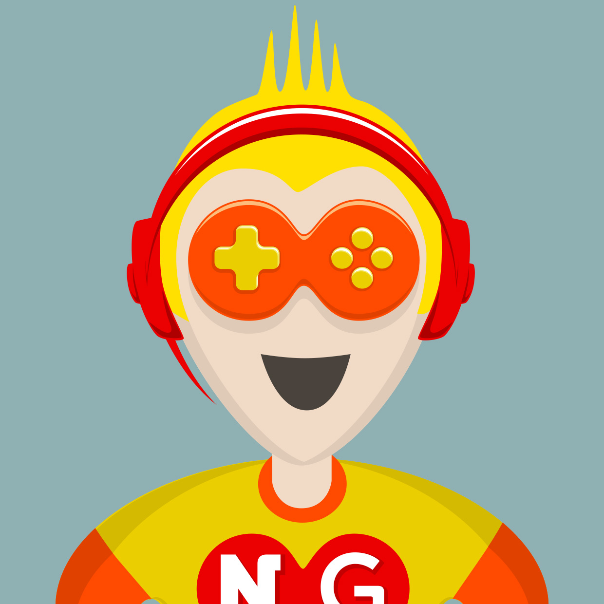 Imagem do personagem Nigel da identidade visual NewGammer.