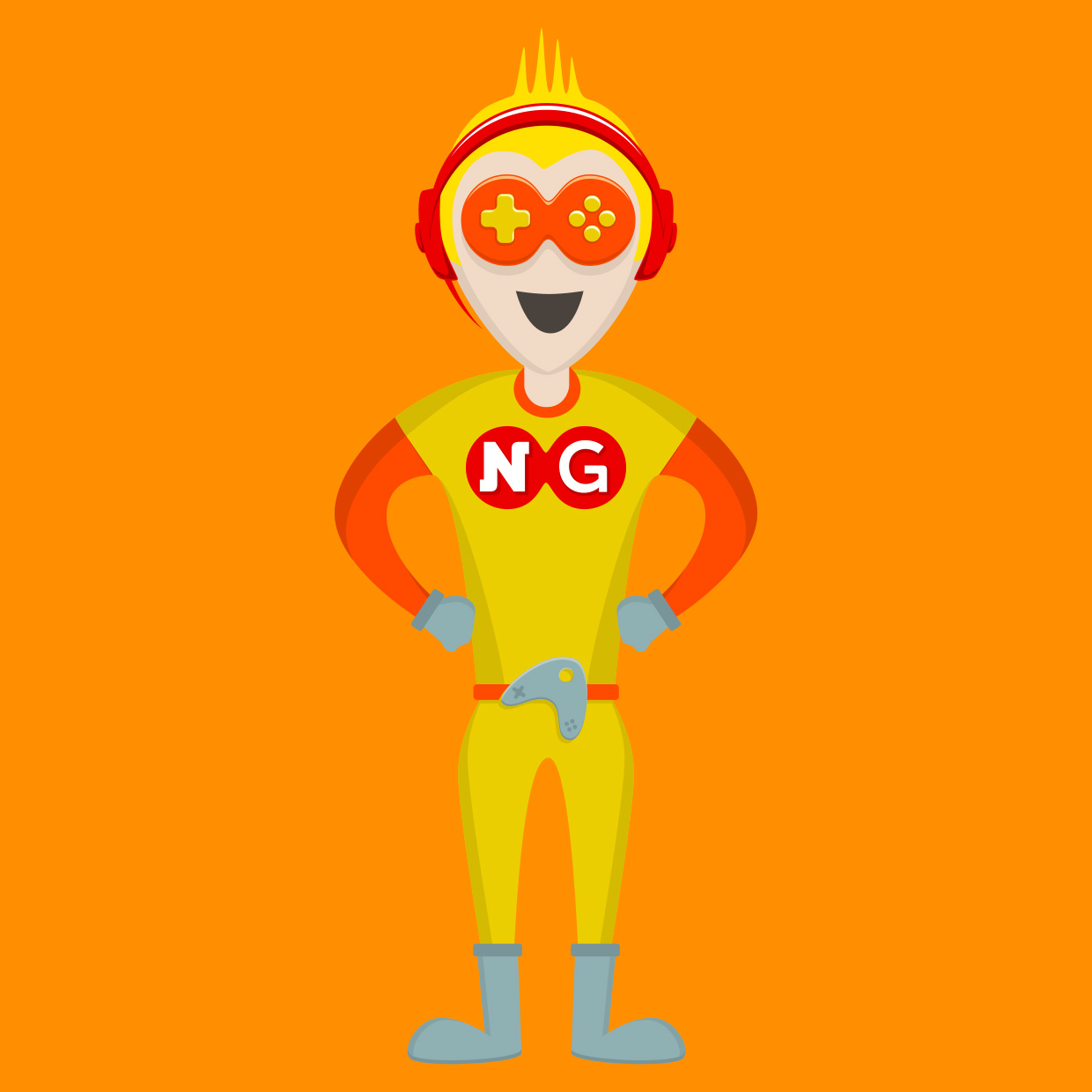 Imagem do personagem Nigel da identidade visual NewGammer.