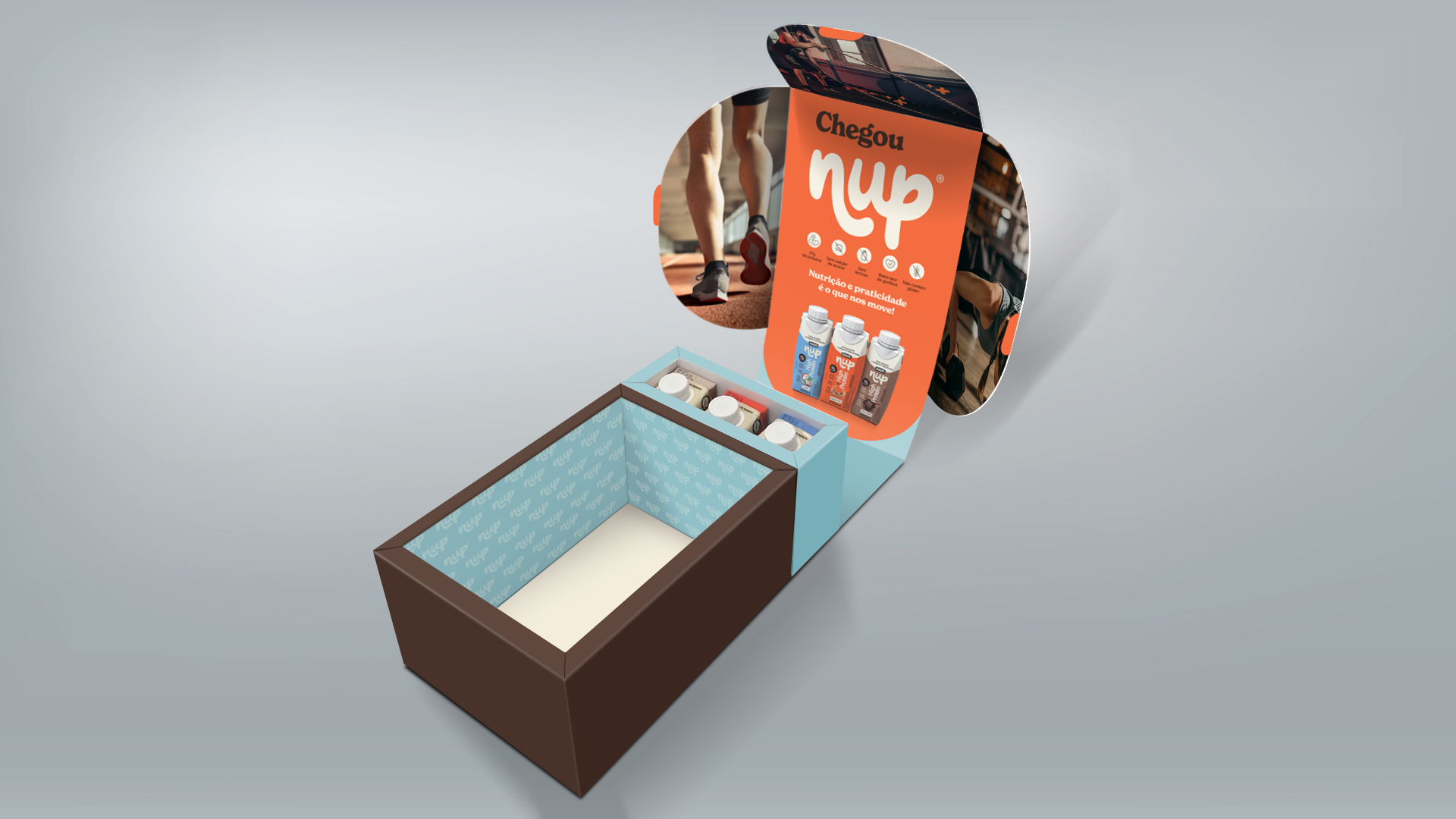 Imagem do sales kit de lançamento NUP.