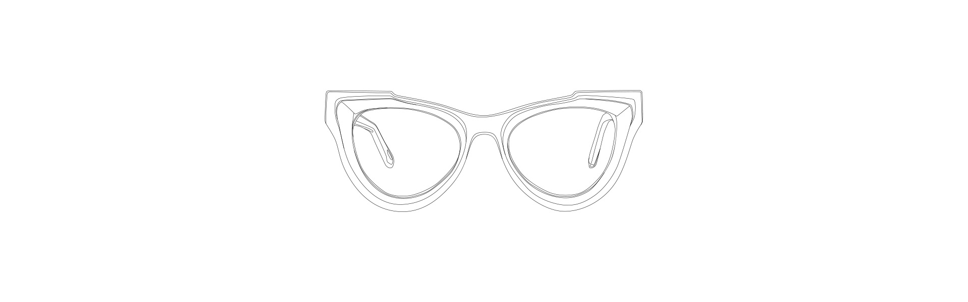 Ilustração a traço de óculos LIVO.