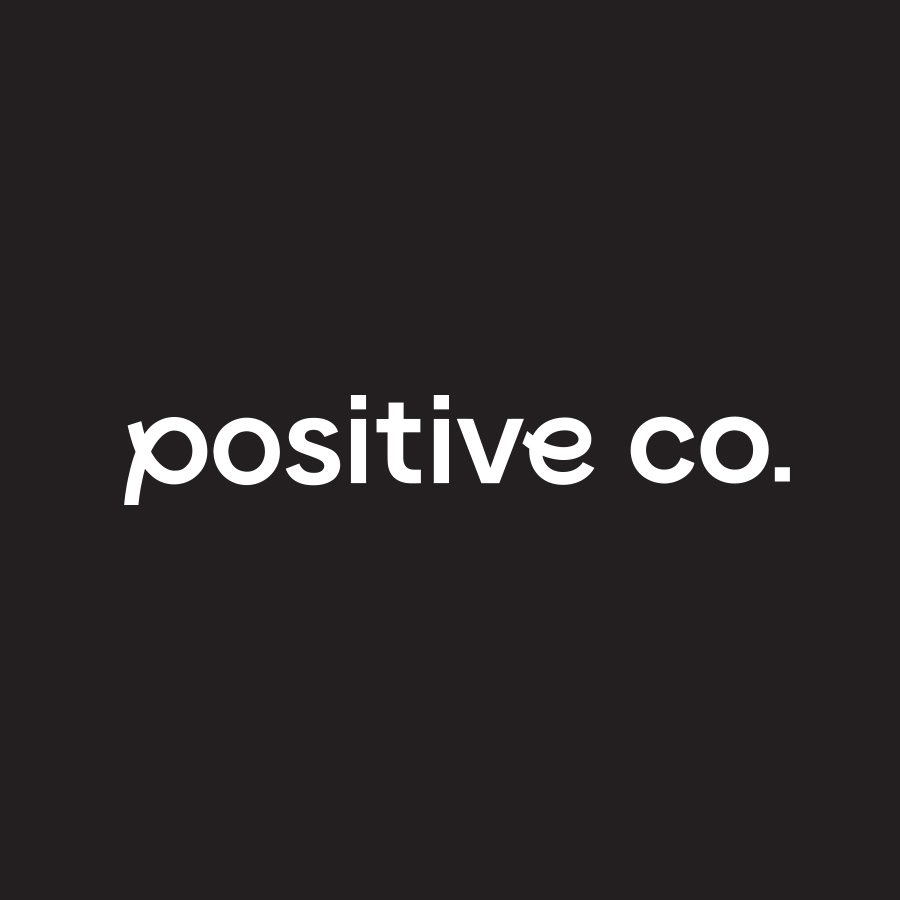 Logotipo Positive Co. portfólio Estúdio E | Agência de Comunicação